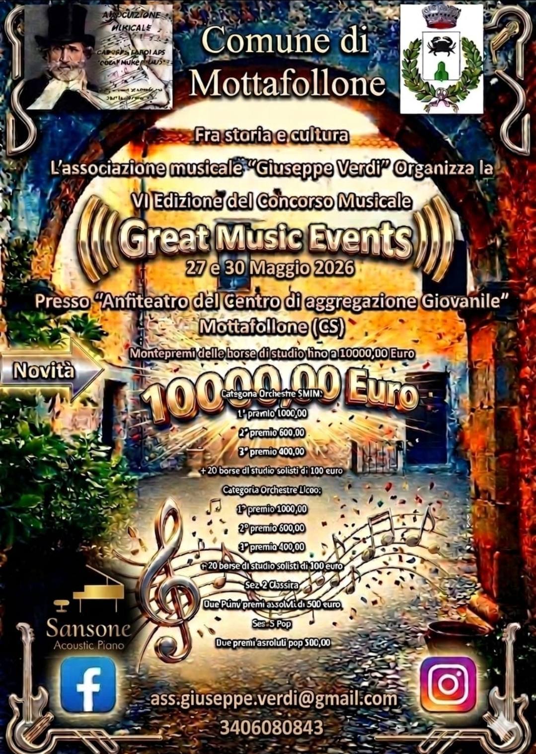 Great Music Events – concorso internazionale