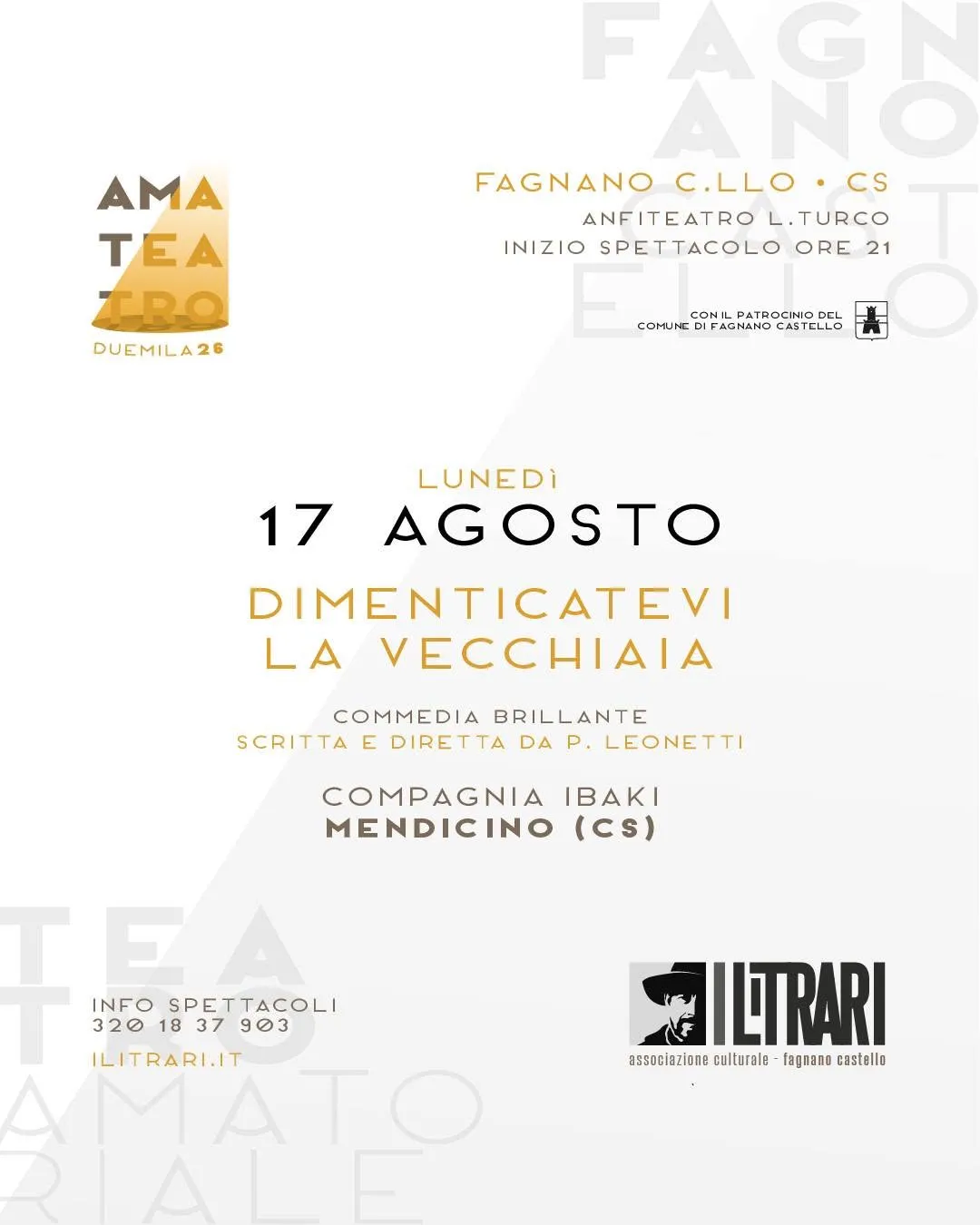 “AMATEATRO 2026” – Dimenticatevi la vecchiaia