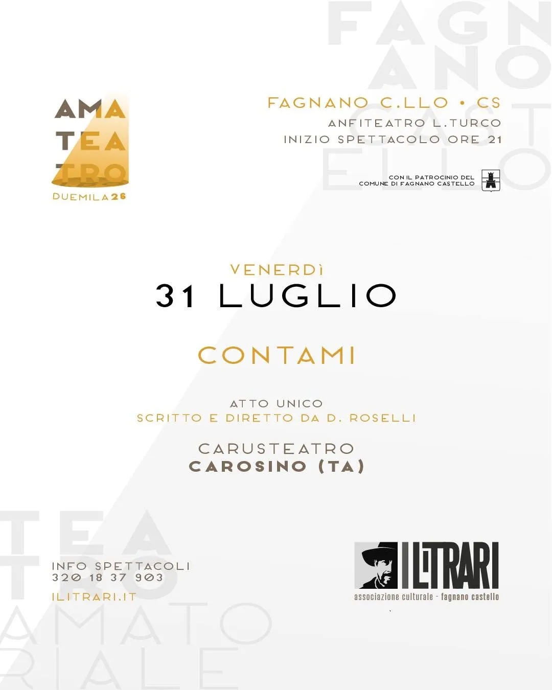 “AMATEATRO 2026” – Contami