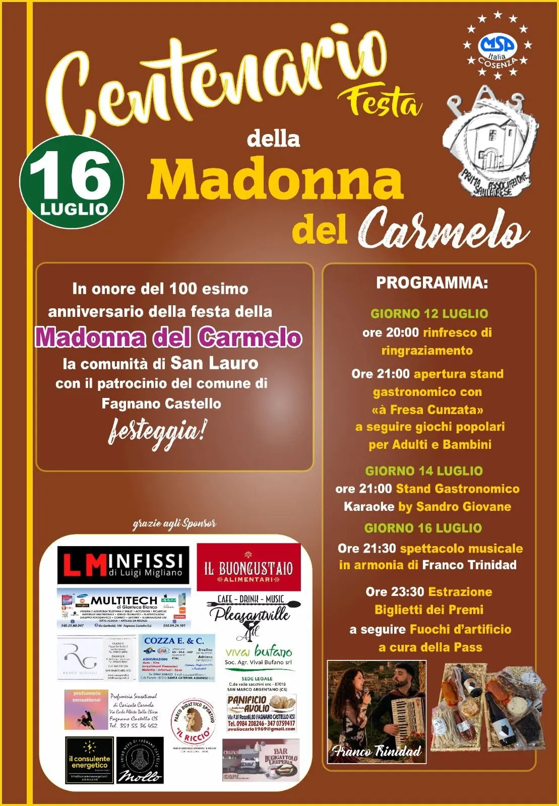 Apertura Festa Votiva della Madonna del Carmine a San Lauro